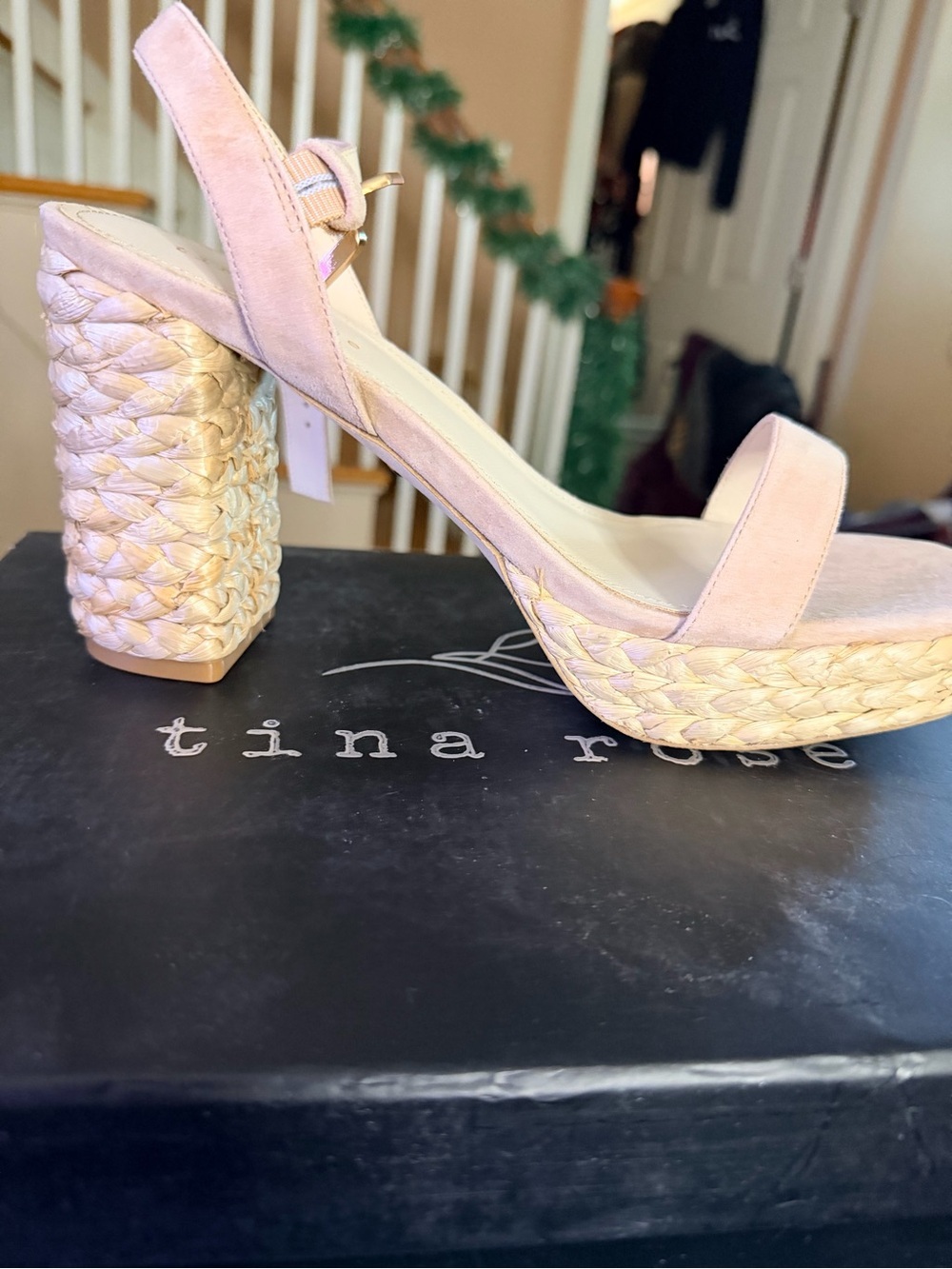 Tina Rose Grace Latte Neutral Espadrille Wedge Sandals - Light Beige